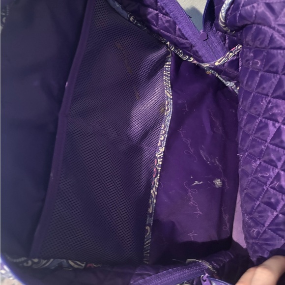 VERA BRADLEY PURPLE QUILTED CAMPUS BACKPACK - Picture 7 of 10